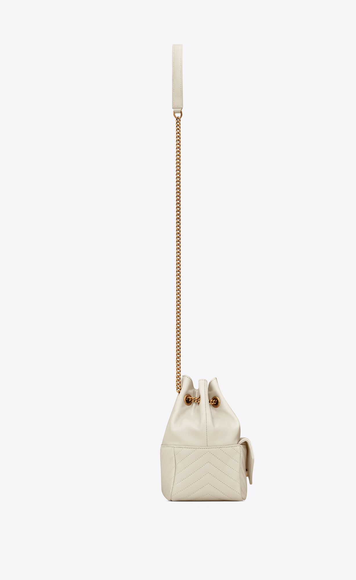 JOE mini quilted sheepskin bucket bag